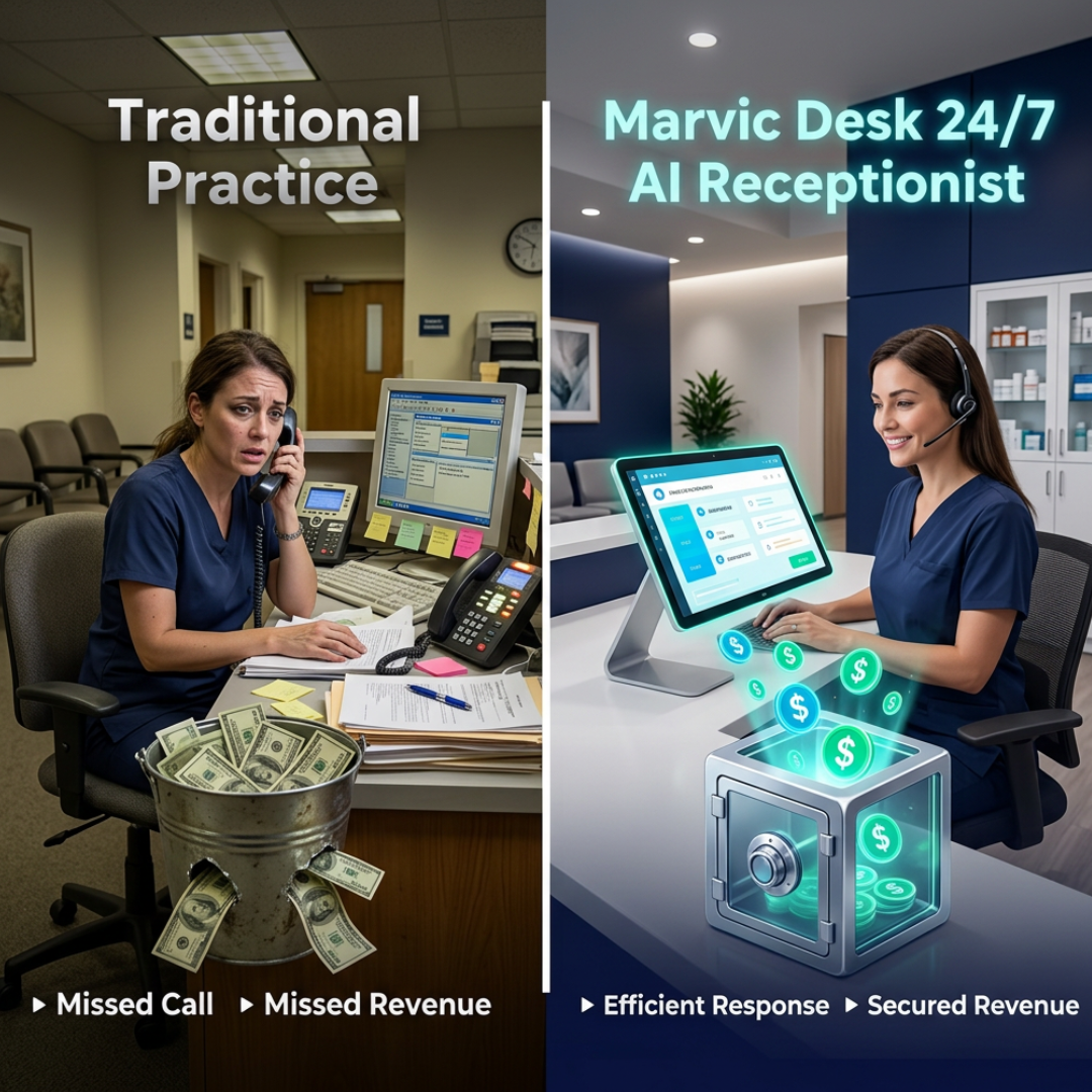 24/7 AI voice receptionist scheduling a patient appointment into a clinic's Google Calendar in real time